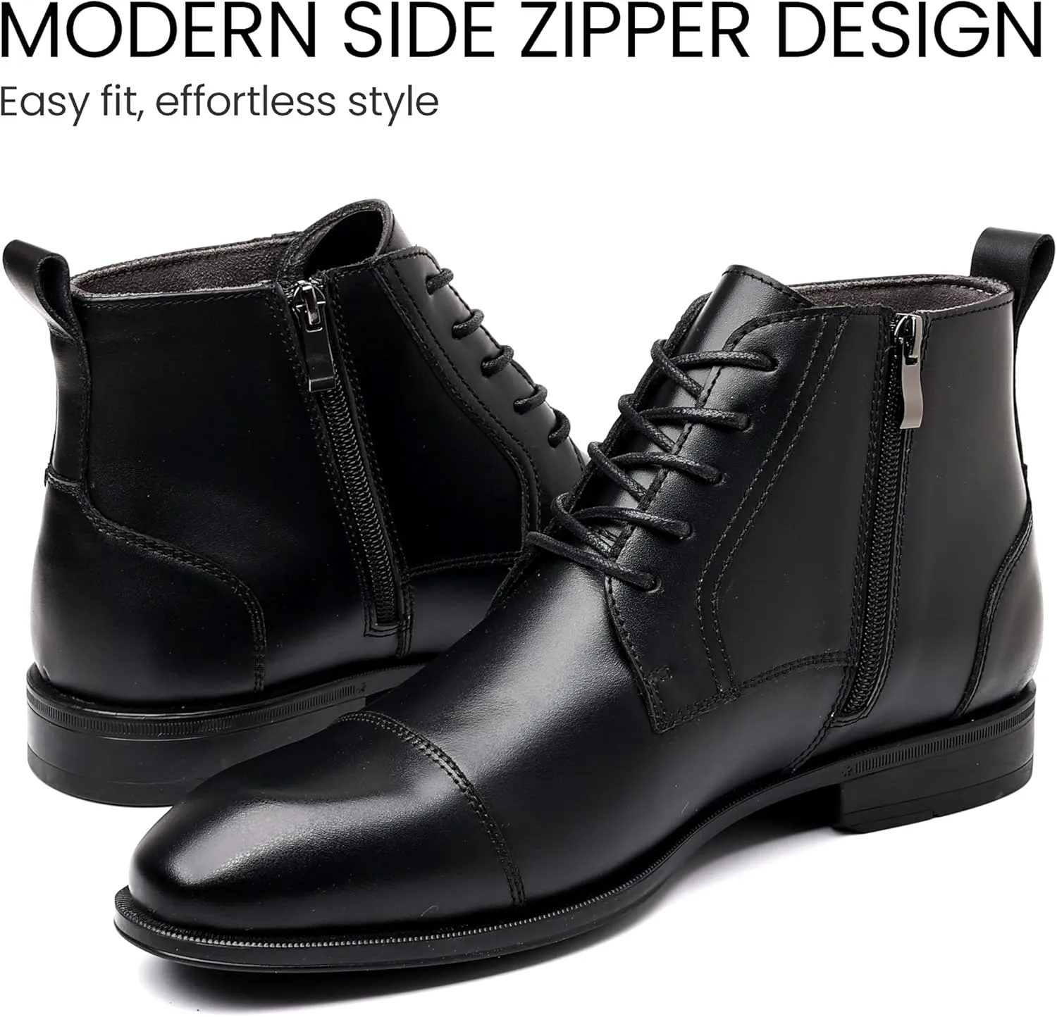 Holy dove Chelsea Boots Men ?C Genuine Leather,Chelsea Boots for Men with Side Zipper, Casual Slip-On Ankle Boots, Chukka & Oxford Style Dress Boots