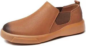 HOOENG Round Toe Ankle Boots for Men Simple Low Top Suede Vamp Waterproof Non Slip Anti-Slip Wearable Dress (Color : Brown, Size : 9)