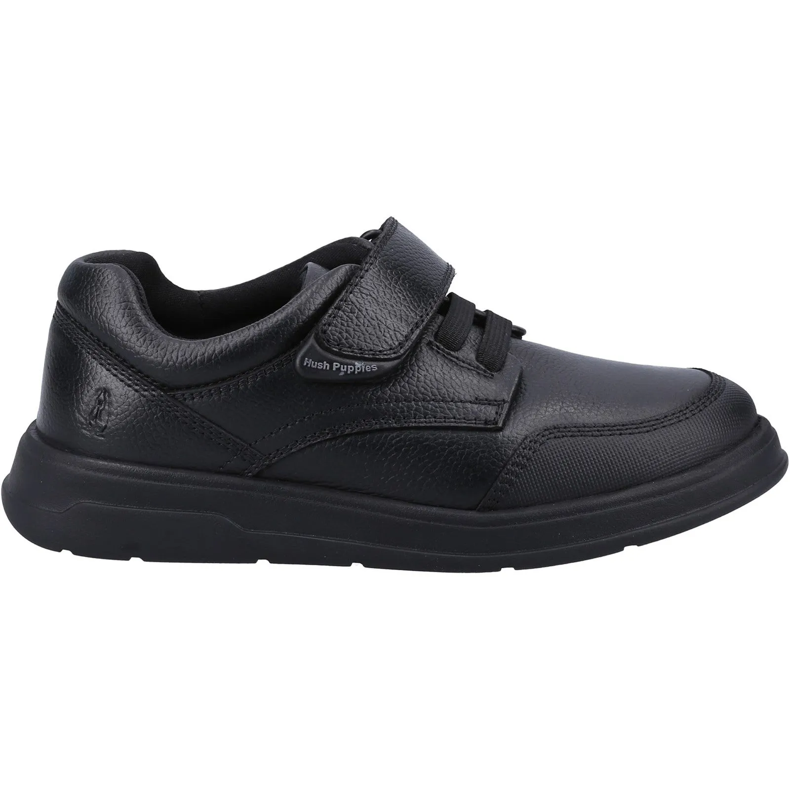 Hush Puppies Boys Rowan Leather School Shoes - Black