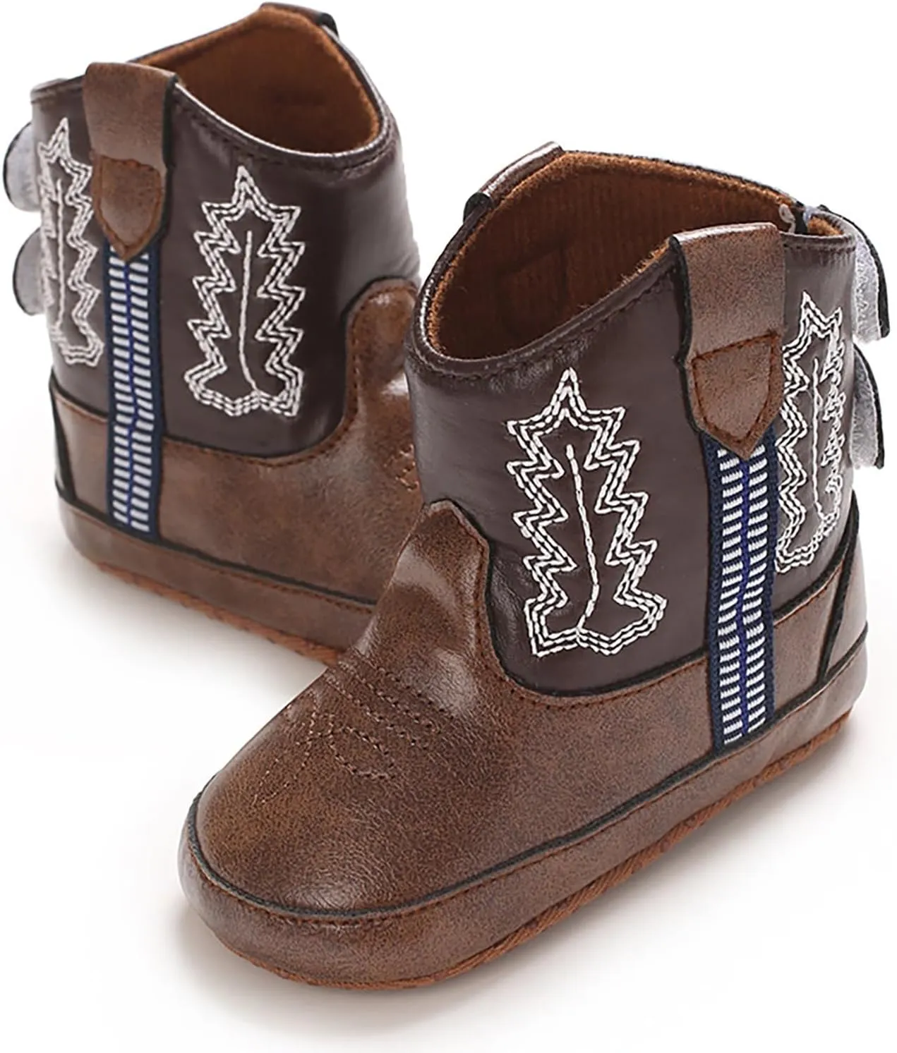 Infant Cowboy Boots Soft Sole Non-Slip Shoes for Infant Boys Girls Newborn Western Toddler Leather Bootie