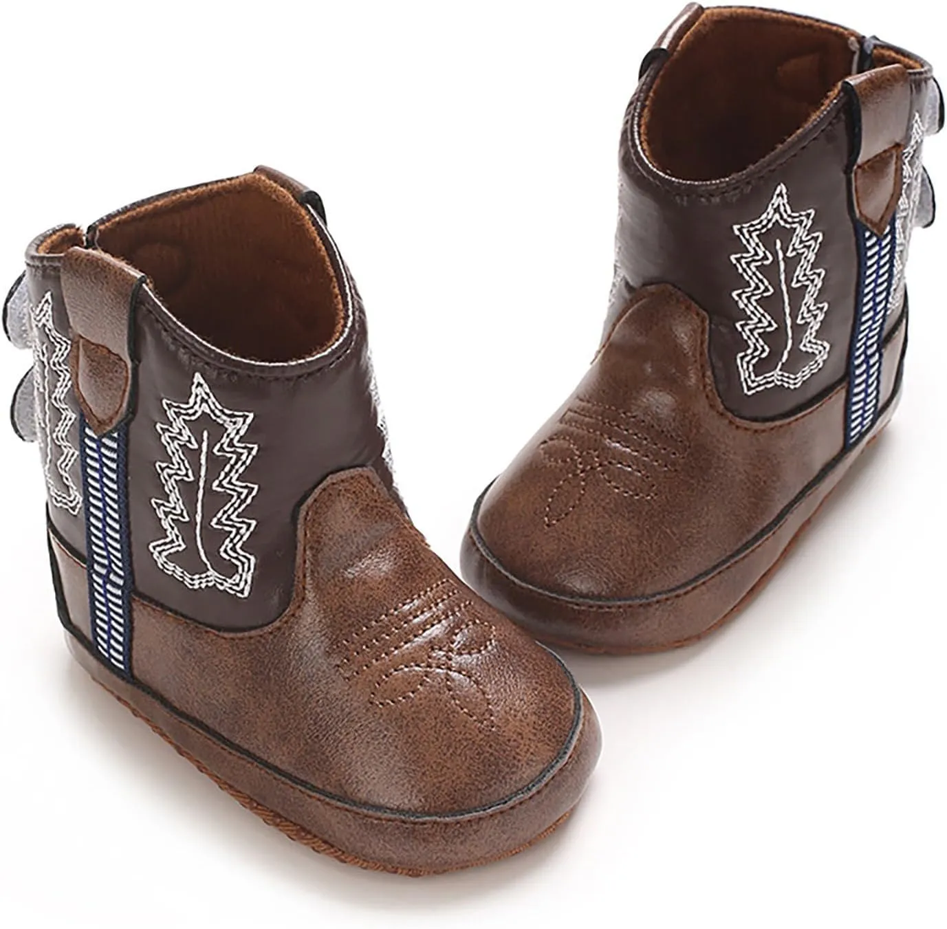 Infant Cowboy Boots Soft Sole Non-Slip Shoes for Infant Boys Girls Newborn Western Toddler Leather Bootie
