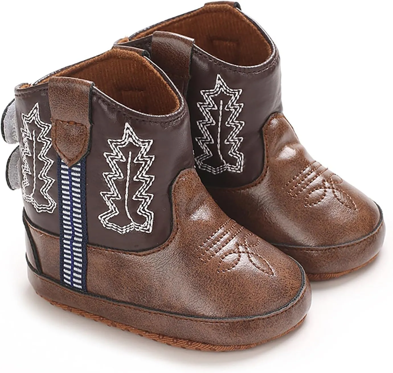 Infant Cowboy Boots Soft Sole Non-Slip Shoes for Infant Boys Girls Newborn Western Toddler Leather Bootie