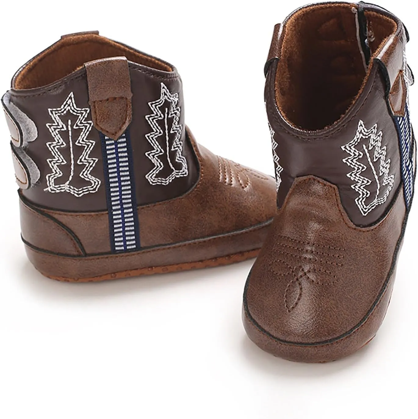 Infant Cowboy Boots Soft Sole Non-Slip Shoes for Infant Boys Girls Newborn Western Toddler Leather Bootie