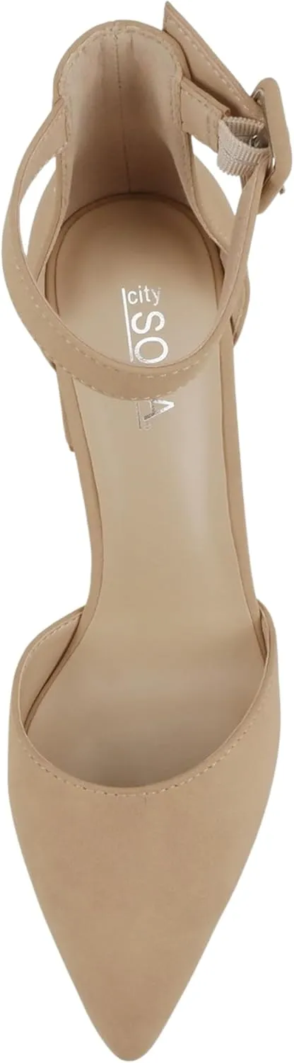 Ingrid ~ Women Pointed Toe Closed Back Counter High Heel Dress Pumps