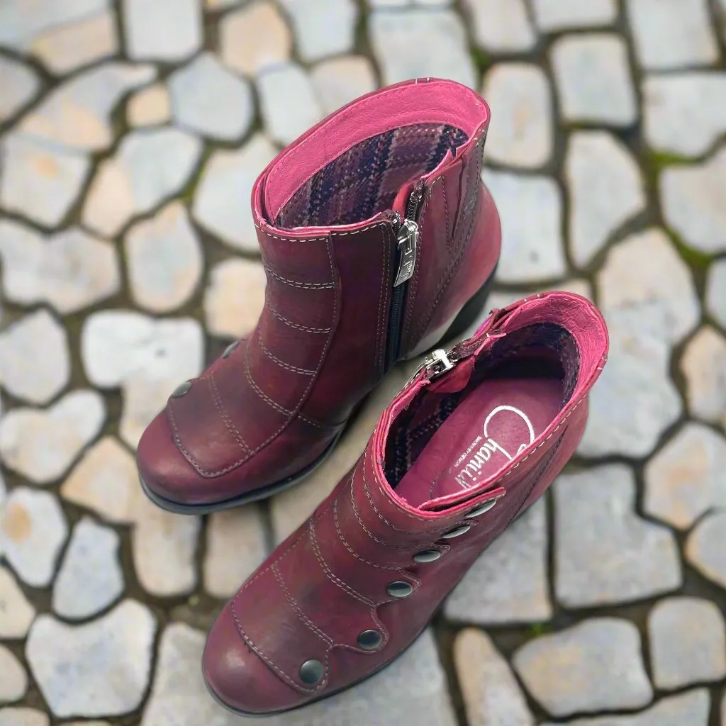 Jour - Cranberry/Grey- Ankle Boot- Last pairs 36 and 37!