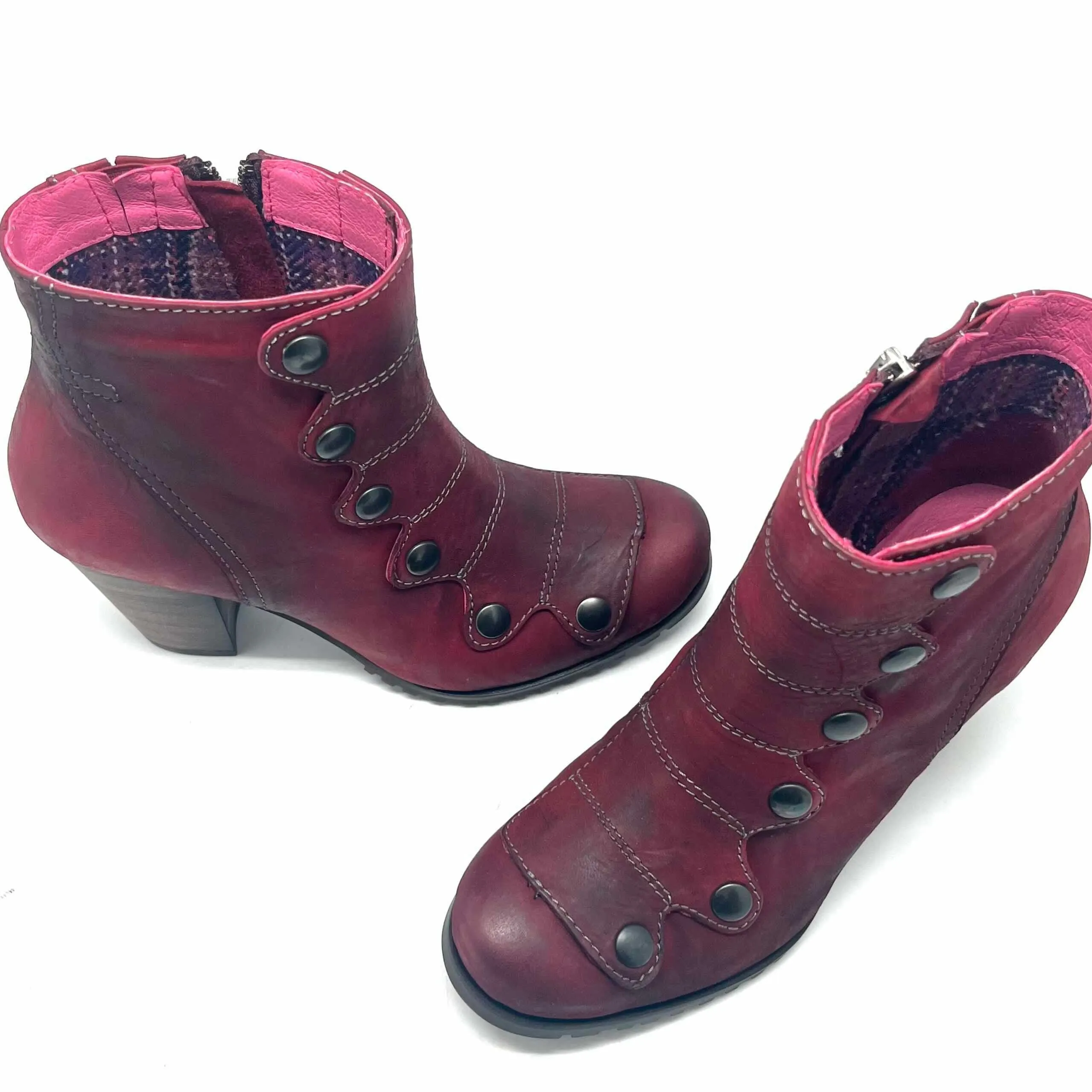 Jour - Cranberry/Grey- Ankle Boot- Last pairs 36 and 37!