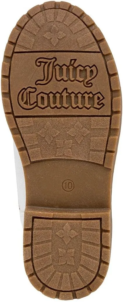 Juicy Couture Girls?? Glitter Booties ?C Sparkly Faux Fur Chukka Boots with Lace-Up Closure, Winter Ankle Boots for Toddler/Little/Big Kids