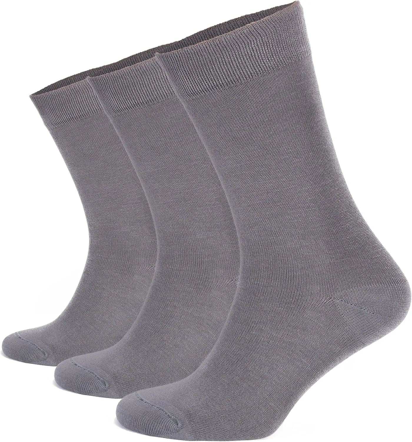 Junix Womens Crew Dress Bamboo Socks 3 Pack Business Casual for Shoe Size 6-9 & 9-12