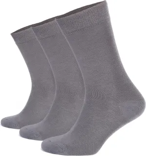 Junix Womens Crew Dress Bamboo Socks 3 Pack Business Casual for Shoe Size 6-9 & 9-12