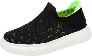Kids Girls Boys Running Sneakers Lightweight Breathable Mesh Sports Shoes Girls Tennis Shoes Slip On Loafers