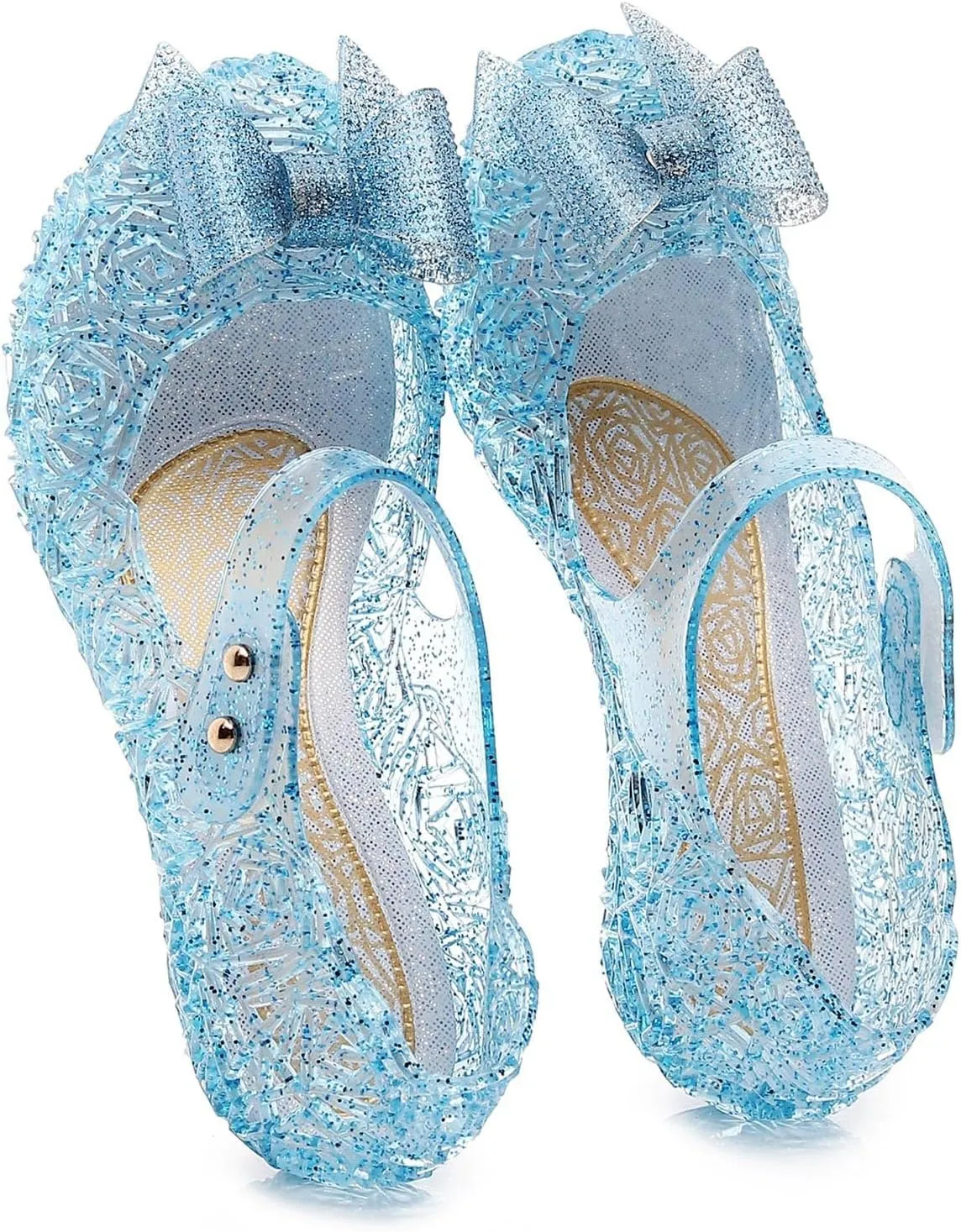 Kids Slides Sandals Girls Sandals Fashion Pattern Cute Bow Decoration Soft Sole Comfortable Hook Loop Shoes Kids Closed Toe Water Sandal