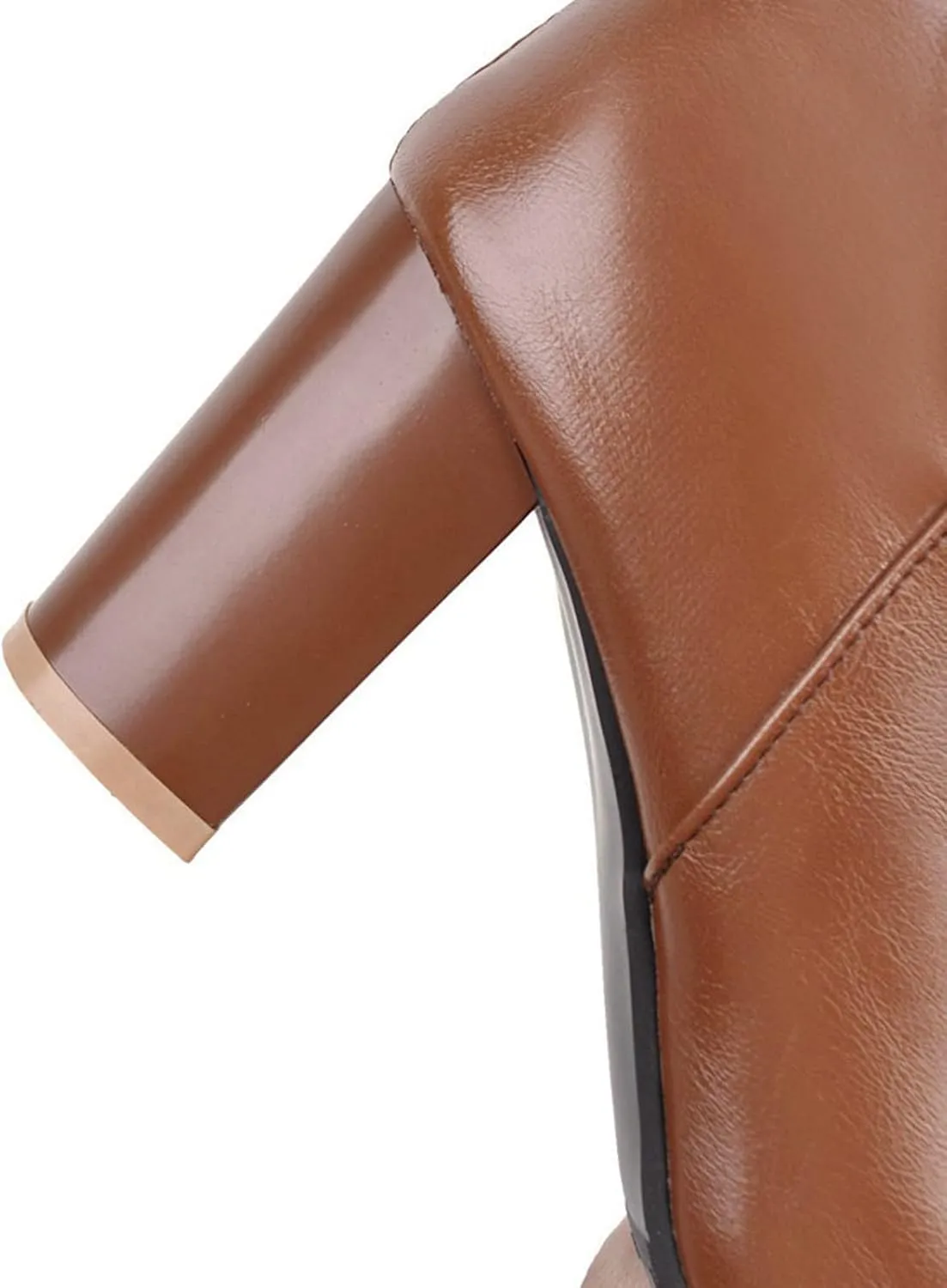 Knee High Boots Chunky Heel Boots Women's Thick High Heel Square Toe Fashionable Versatile Warm And Comfortable Boots