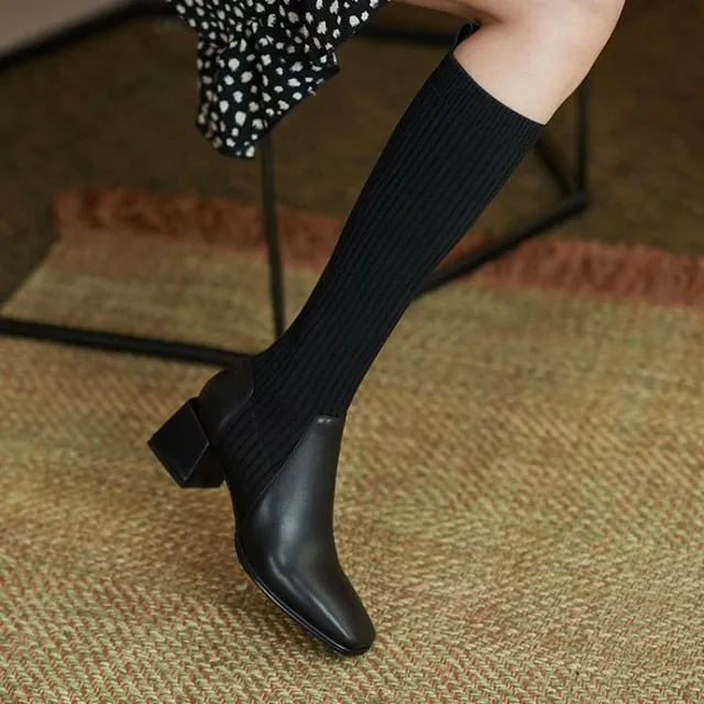 Knee-High Sock Boots