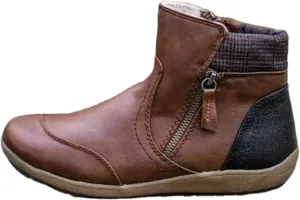 Ladmiple Ankle Boots For Women Dressy Comfy Side Zipper High Top Western Wear Fashion Casual Cowboy Cowgirl Booties