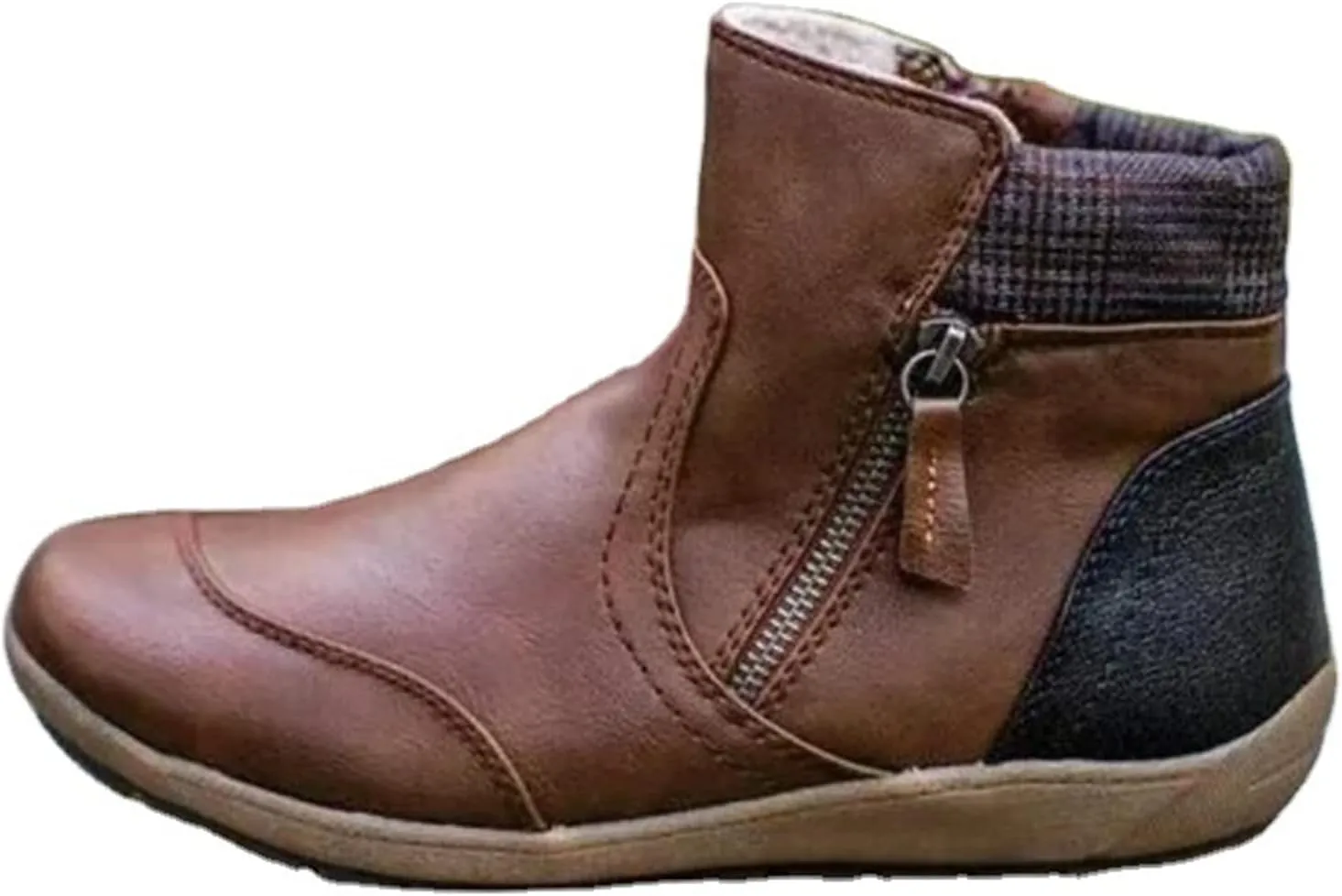 Ladmiple Ankle Boots For Women Dressy Comfy Side Zipper High Top Western Wear Fashion Casual Cowboy Cowgirl Booties