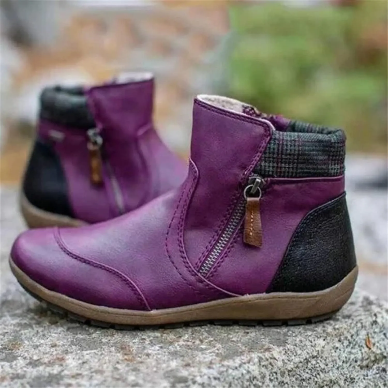 Ladmiple Ankle Boots For Women Dressy Comfy Side Zipper High Top Western Wear Fashion Casual Cowboy Cowgirl Booties