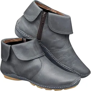 Ladmiple Cowboy Booties For Women Ankle Boots Fashion Short Cowgirl Western Retro Casual High Top Combat Walking Shoes