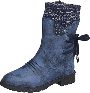 Ladmiple Fall Bo_oties for Women 2023 Low He_el Mid_Calf Dress Biker bo_ots Motorcycle Combat Military an_kle bo_oties