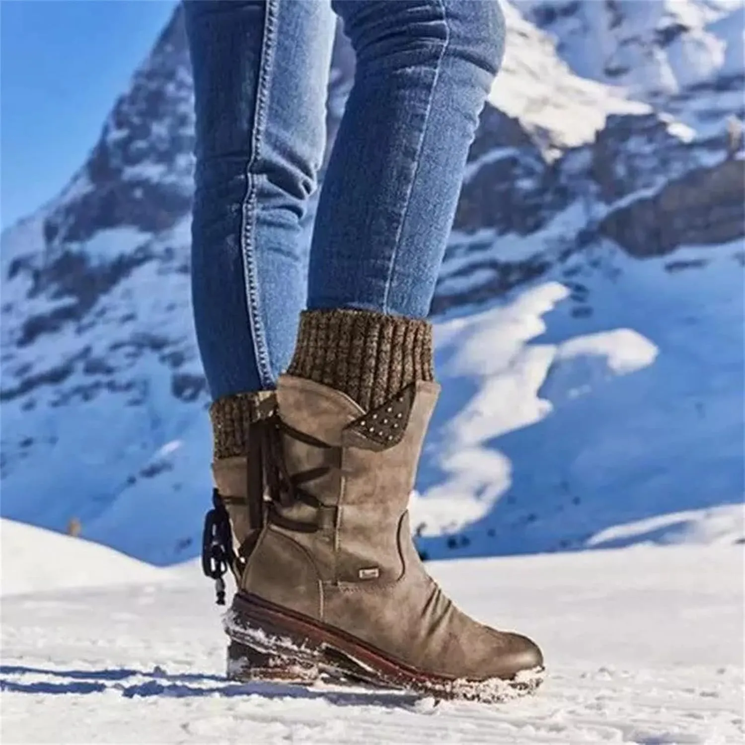 Ladmiple Fall Bo_oties for Women 2023 Low He_el Mid_Calf Dress Biker bo_ots Motorcycle Combat Military an_kle bo_oties
