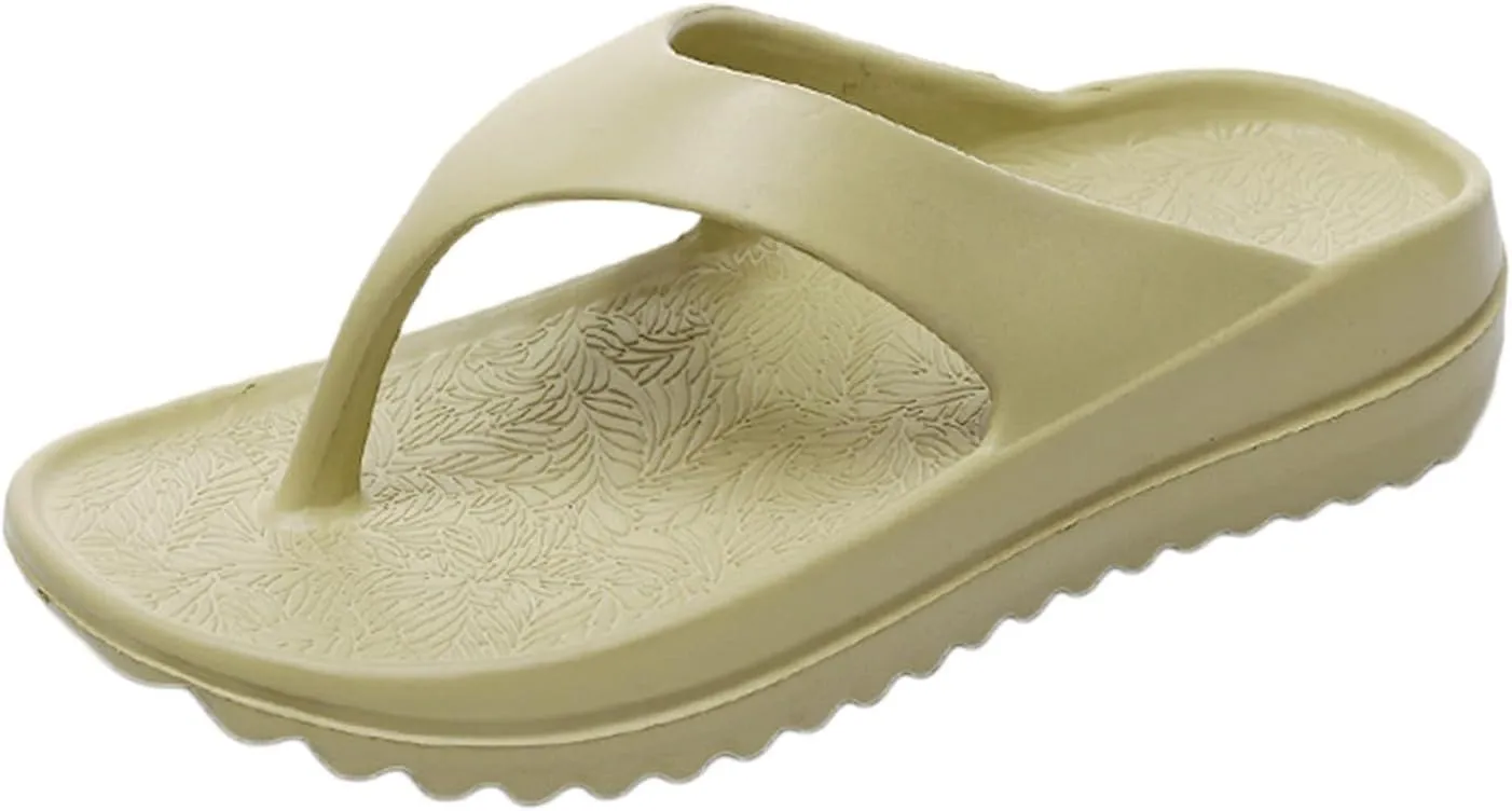 Lazy Shoes Women's Orthotic Flip Flops with Arch Support Soft Thong Pillow Sandals Flip Flops Wedges Slipper