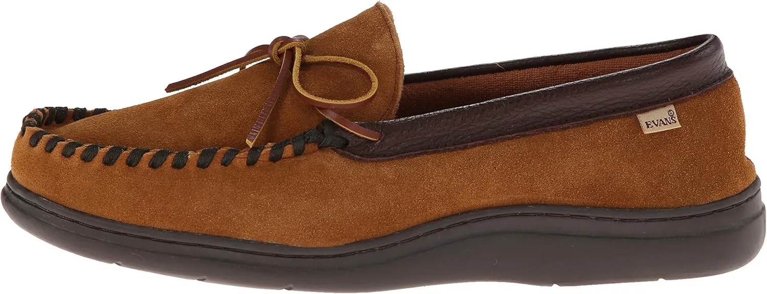 L.B. Evans Mens Atlin Moccasin Casual Slippers Casual - Brown