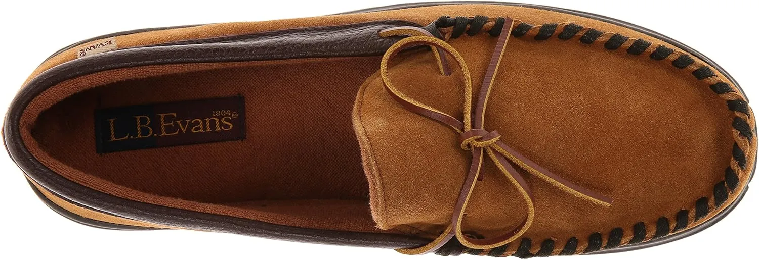L.B. Evans Mens Atlin Moccasin Casual Slippers Casual - Brown