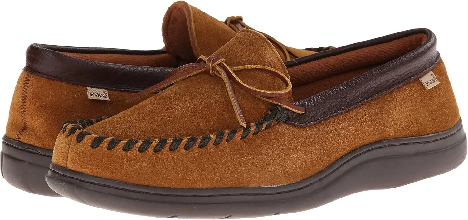L.B. Evans Mens Atlin Moccasin Casual Slippers Casual - Brown