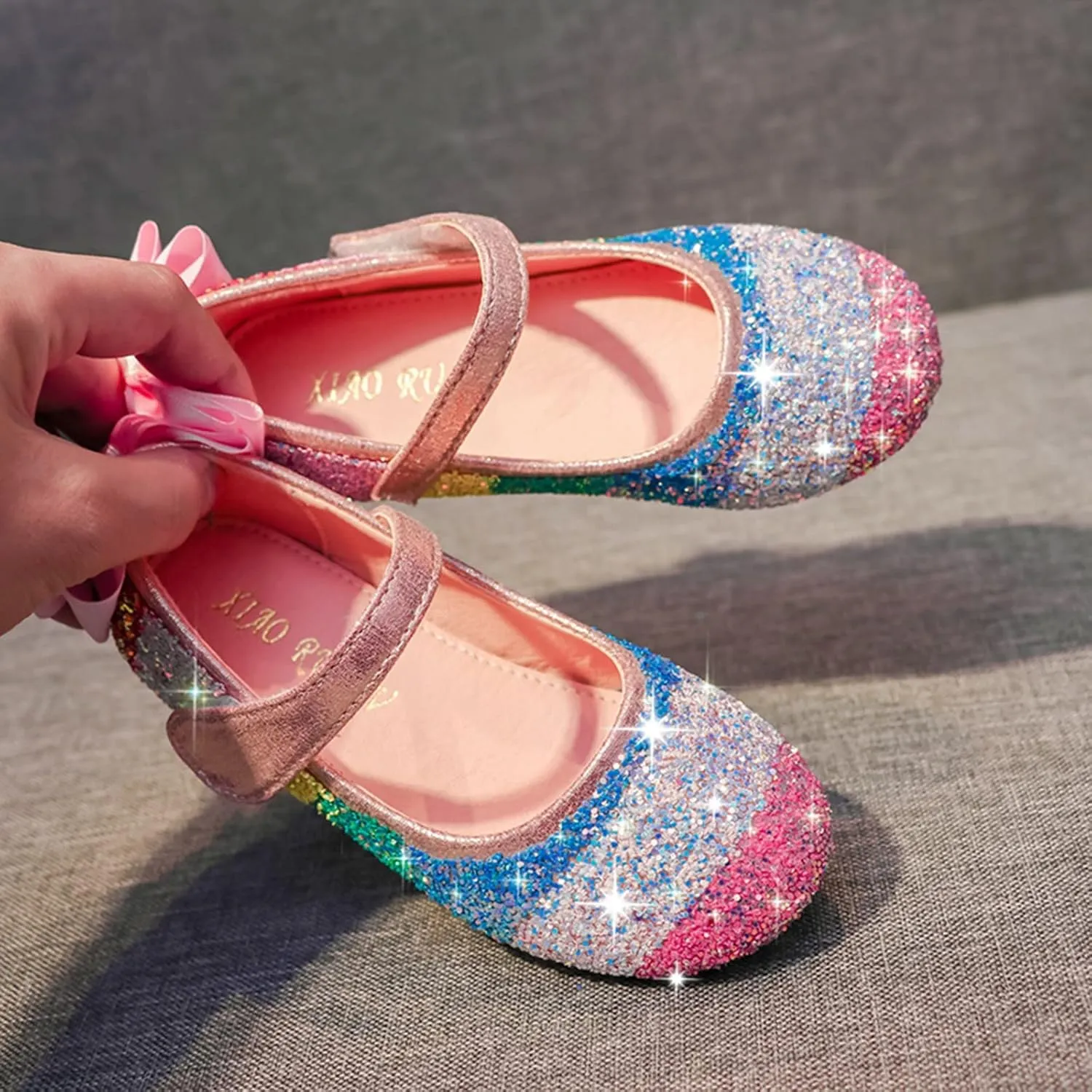 Little Girl Dance Shoes Performance Single Shoes Loafers Children Dance Shoes ??lack and White Stripes Shoes