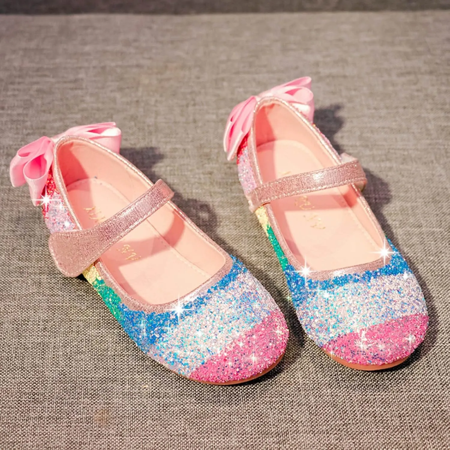 Little Girl Dance Shoes Performance Single Shoes Loafers Children Dance Shoes ??lack and White Stripes Shoes