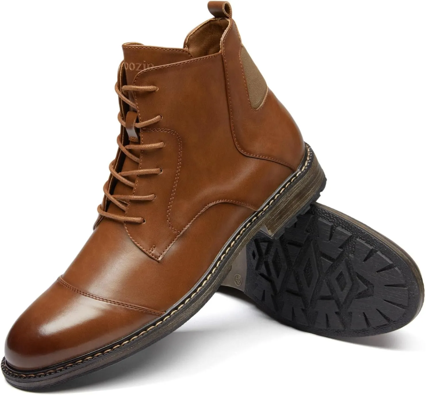 Men's Ankle Boots Lace-Up Dress Shoes, Oxford Business Shoes for Men.