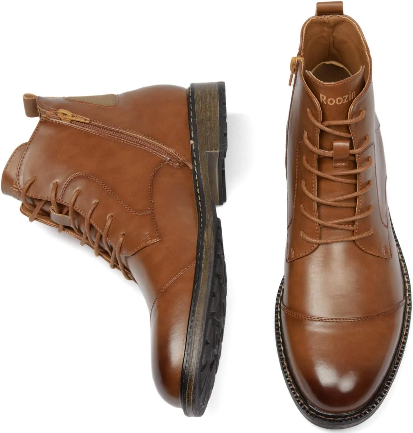 Men's Ankle Boots Lace-Up Dress Shoes, Oxford Business Shoes for Men.