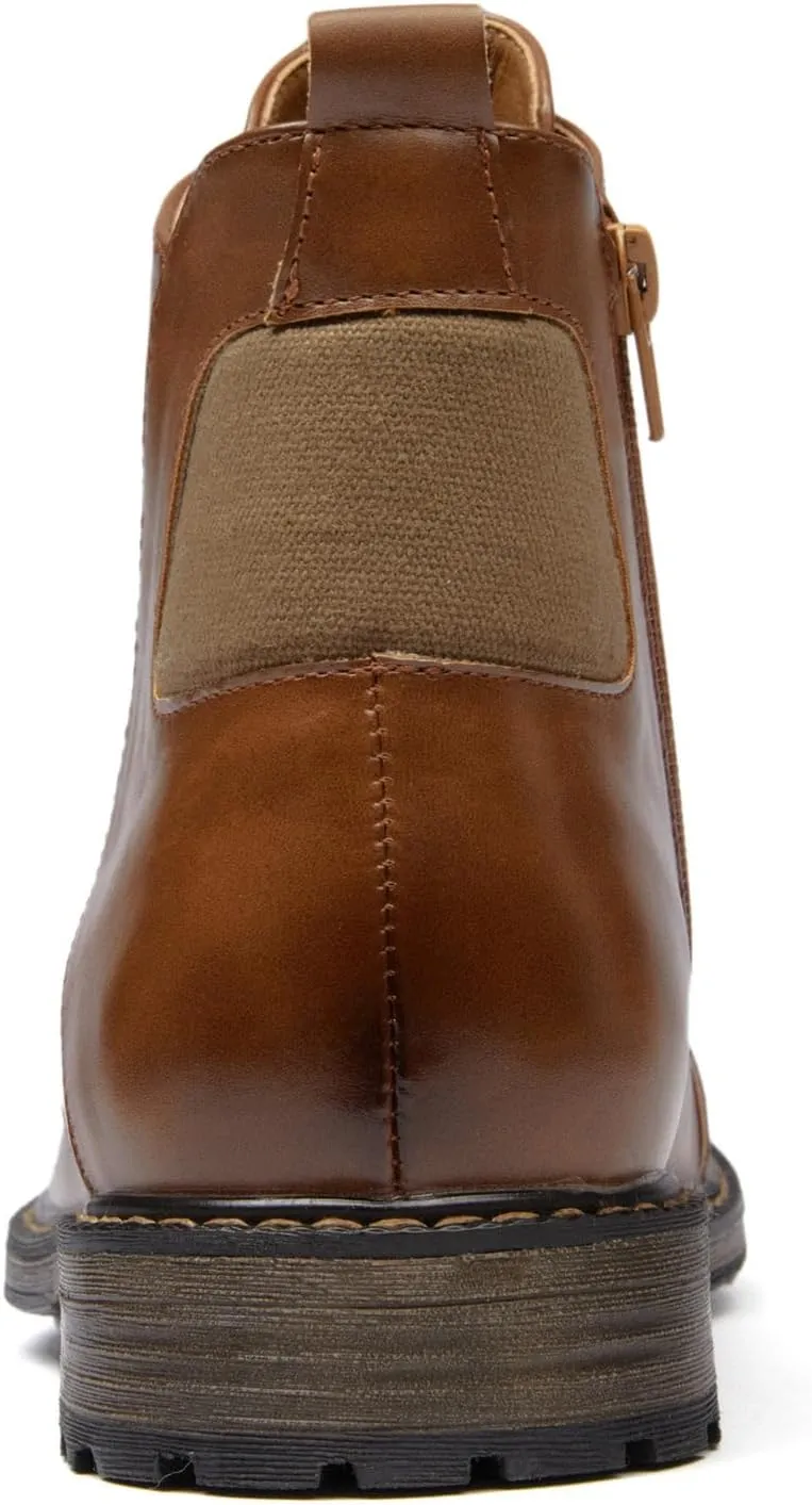 Men's Ankle Boots Lace-Up Dress Shoes, Oxford Business Shoes for Men.