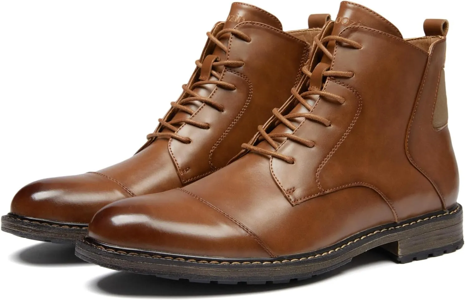 Men's Ankle Boots Lace-Up Dress Shoes, Oxford Business Shoes for Men.
