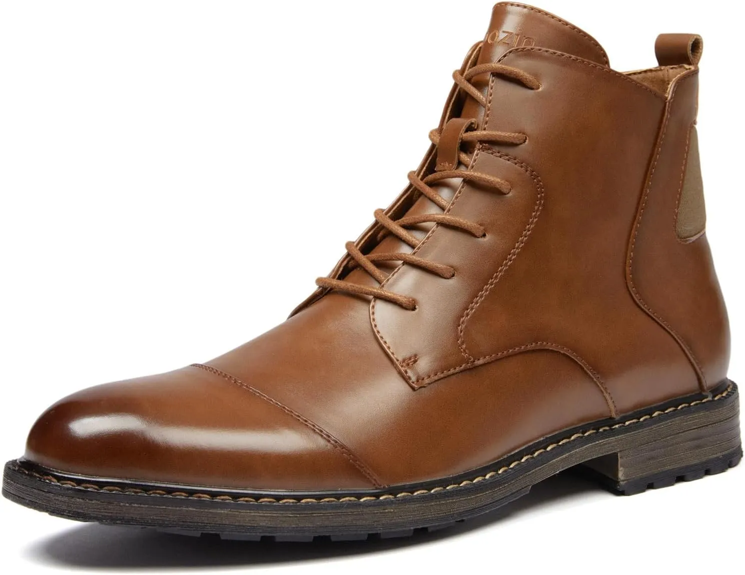 Men's Ankle Boots Lace-Up Dress Shoes, Oxford Business Shoes for Men.