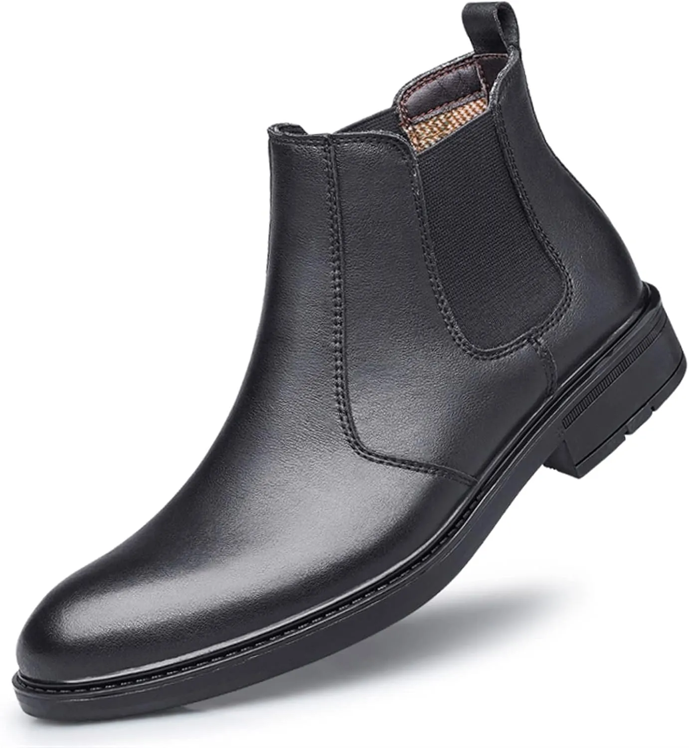 Men's Chelsea Boots Elastic Bandage Vegan Leather Anti-slip Waterproof Non Slip Wearable Fashion Dress Pull On