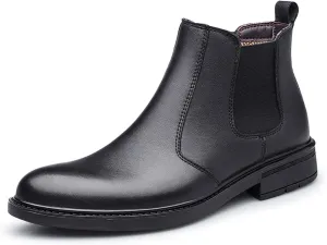 Men's Chelsea Boots Elastic Bandage Vegan Leather Anti-slip Waterproof Non Slip Wearable Fashion Dress Pull On