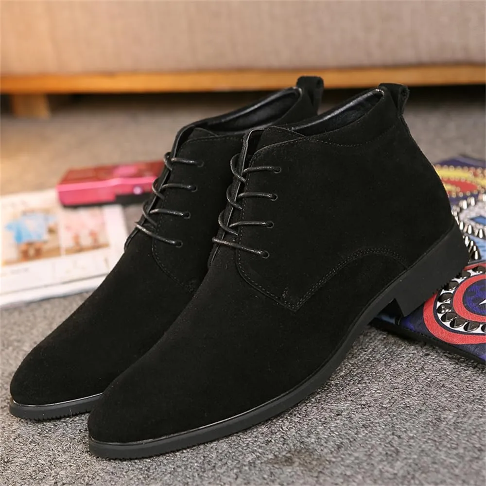 Men's Chukka Oxford Dress Boots - Casual Fashion Mid-Top Leather Ankle Boot Business Work Shoes for Men