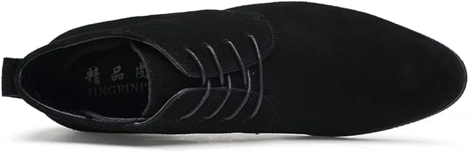 Men's Chukka Oxford Dress Boots - Casual Fashion Mid-Top Leather Ankle Boot Business Work Shoes for Men