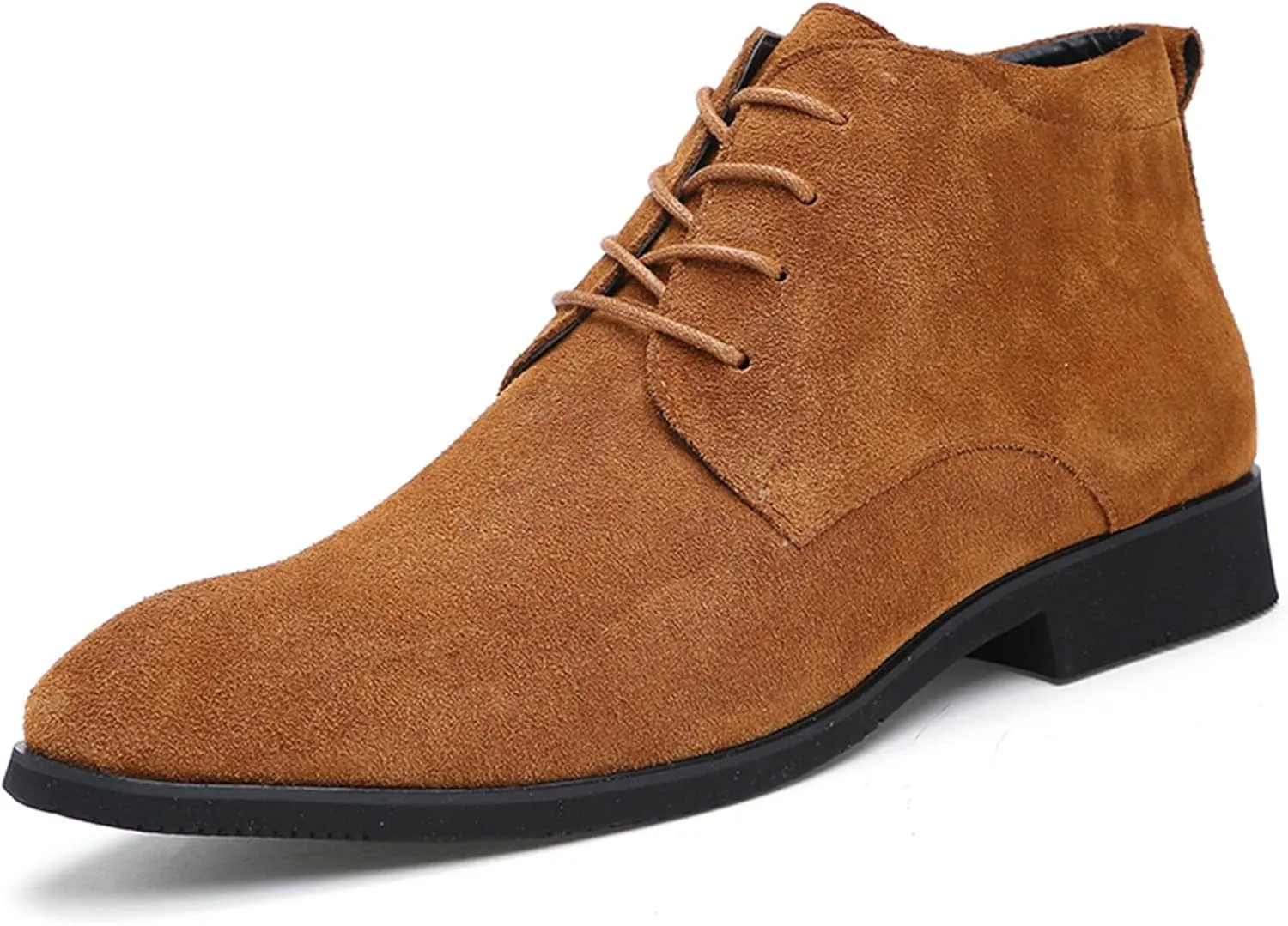 Men's Chukka Oxford Dress Boots - Casual Fashion Mid-Top Leather Ankle Boot Business Work Shoes for Men
