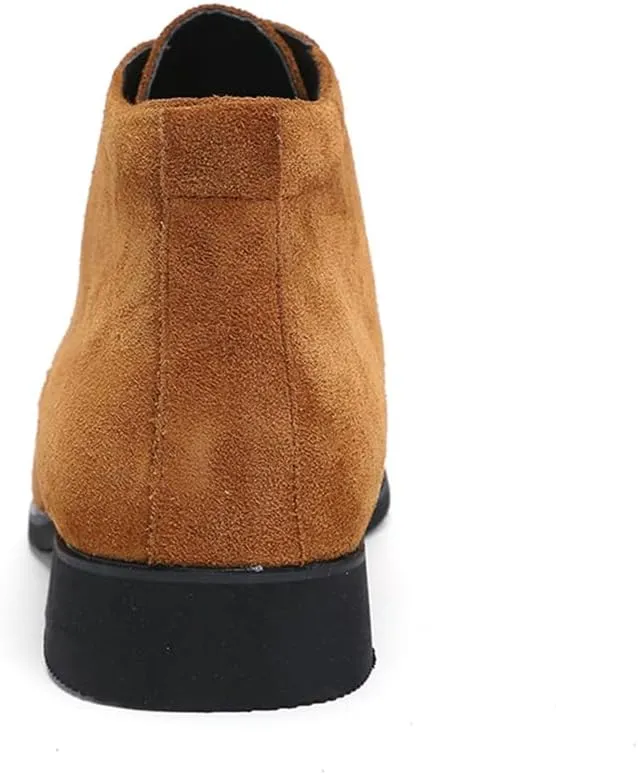 Men's Chukka Oxford Dress Boots - Casual Fashion Mid-Top Leather Ankle Boot Business Work Shoes for Men