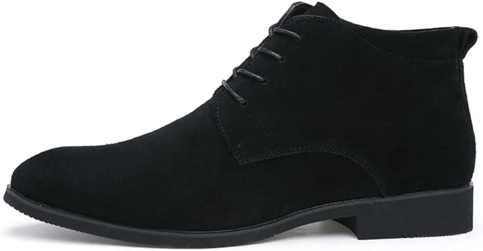 Men's Chukka Oxford Dress Boots - Casual Fashion Mid-Top Leather Ankle Boot Business Work Shoes for Men