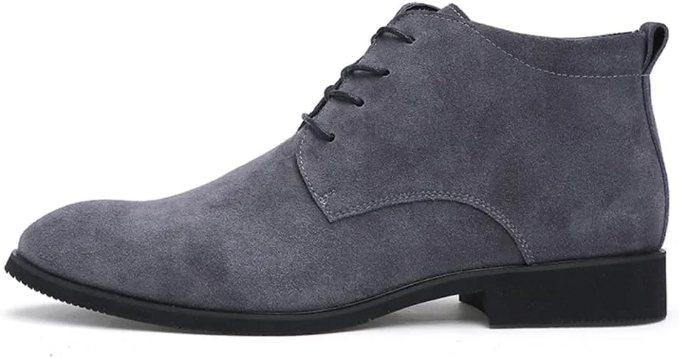 Men's Chukka Oxford Dress Boots - Casual Fashion Mid-Top Leather Ankle Boot Business Work Shoes for Men