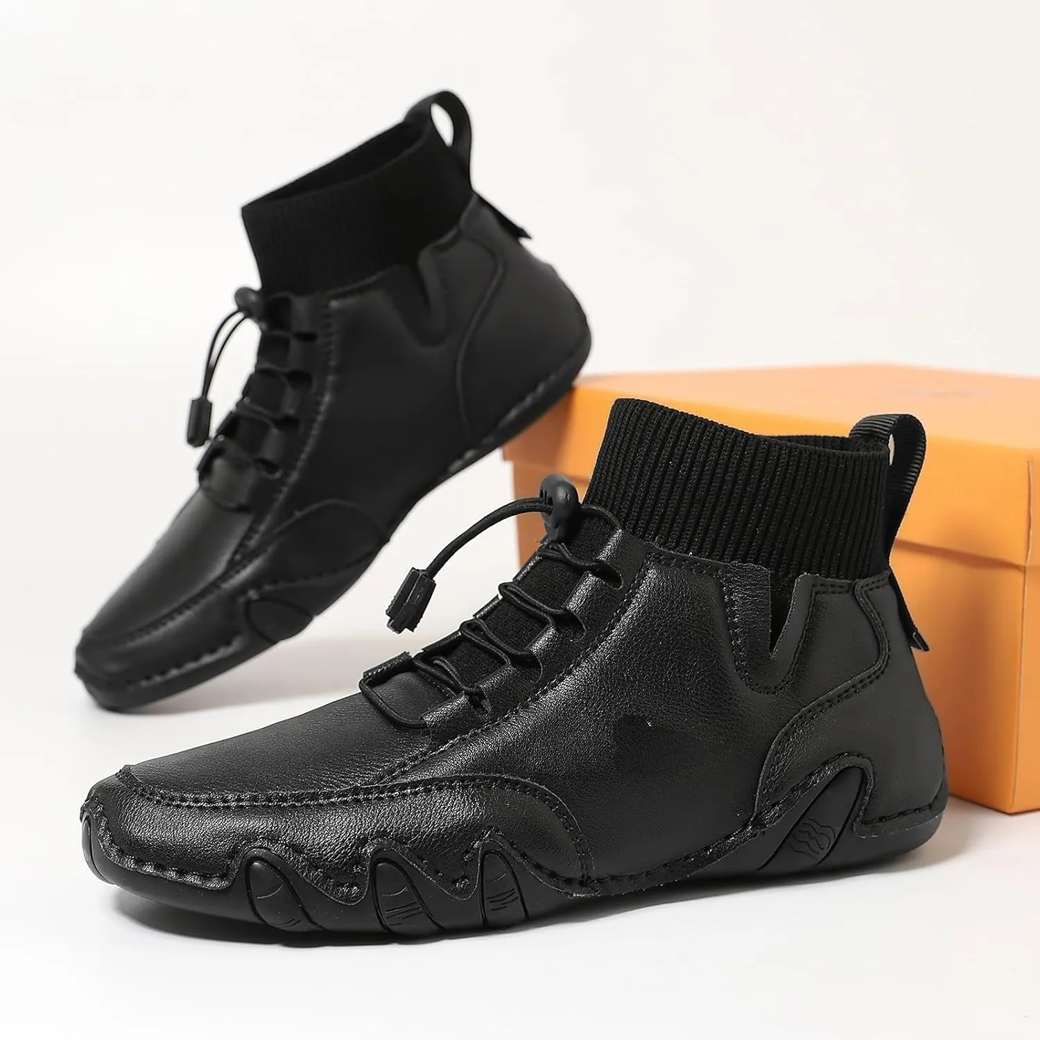 Men's Classic Italian Handmade Chukka Boots Fashion Comfort Slip Resistant Outdoor Hiking Driving Ankle Boots