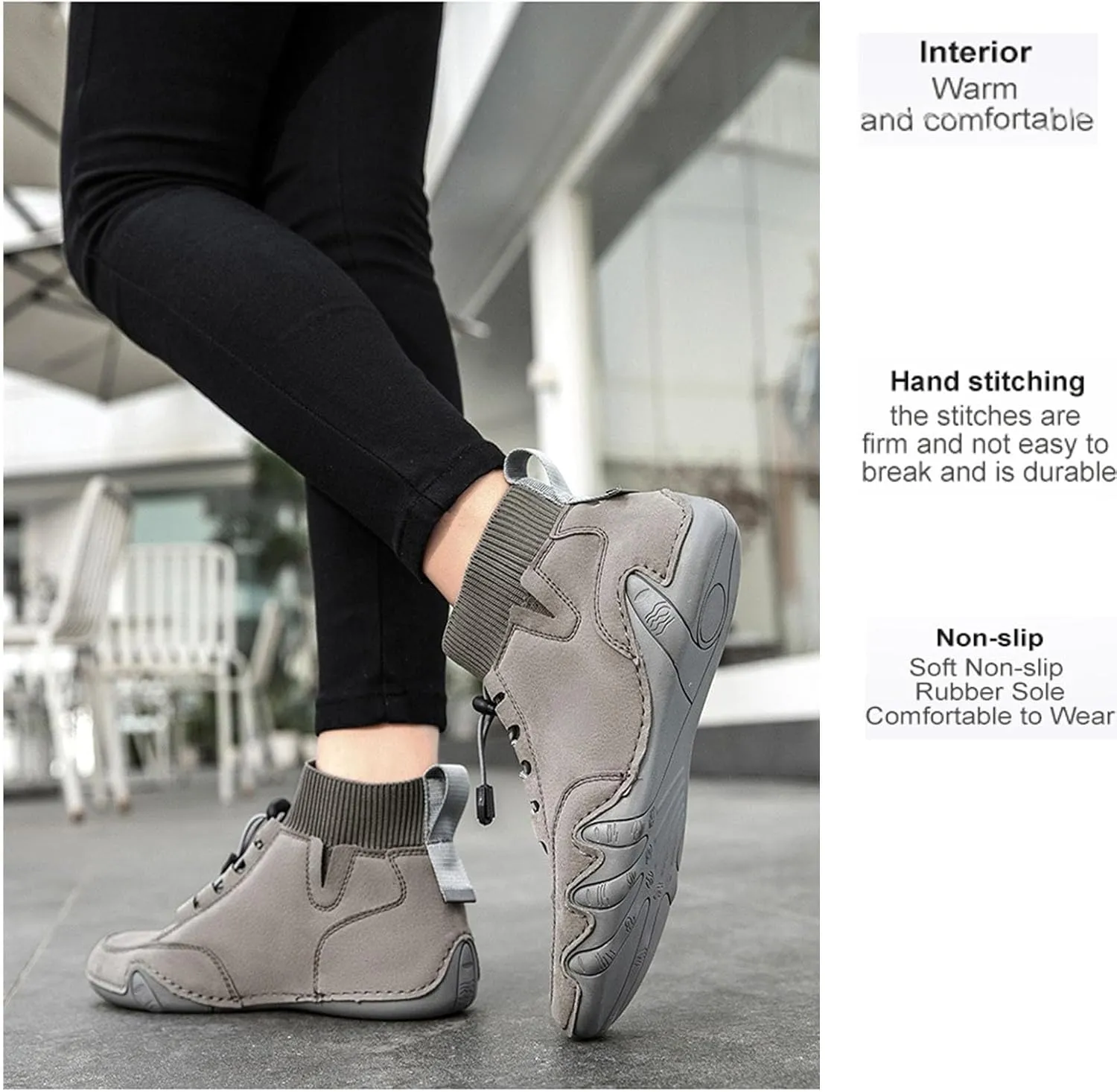 Men's Classic Italian Handmade Chukka Boots Fashion Comfort Slip Resistant Outdoor Hiking Driving Ankle Boots