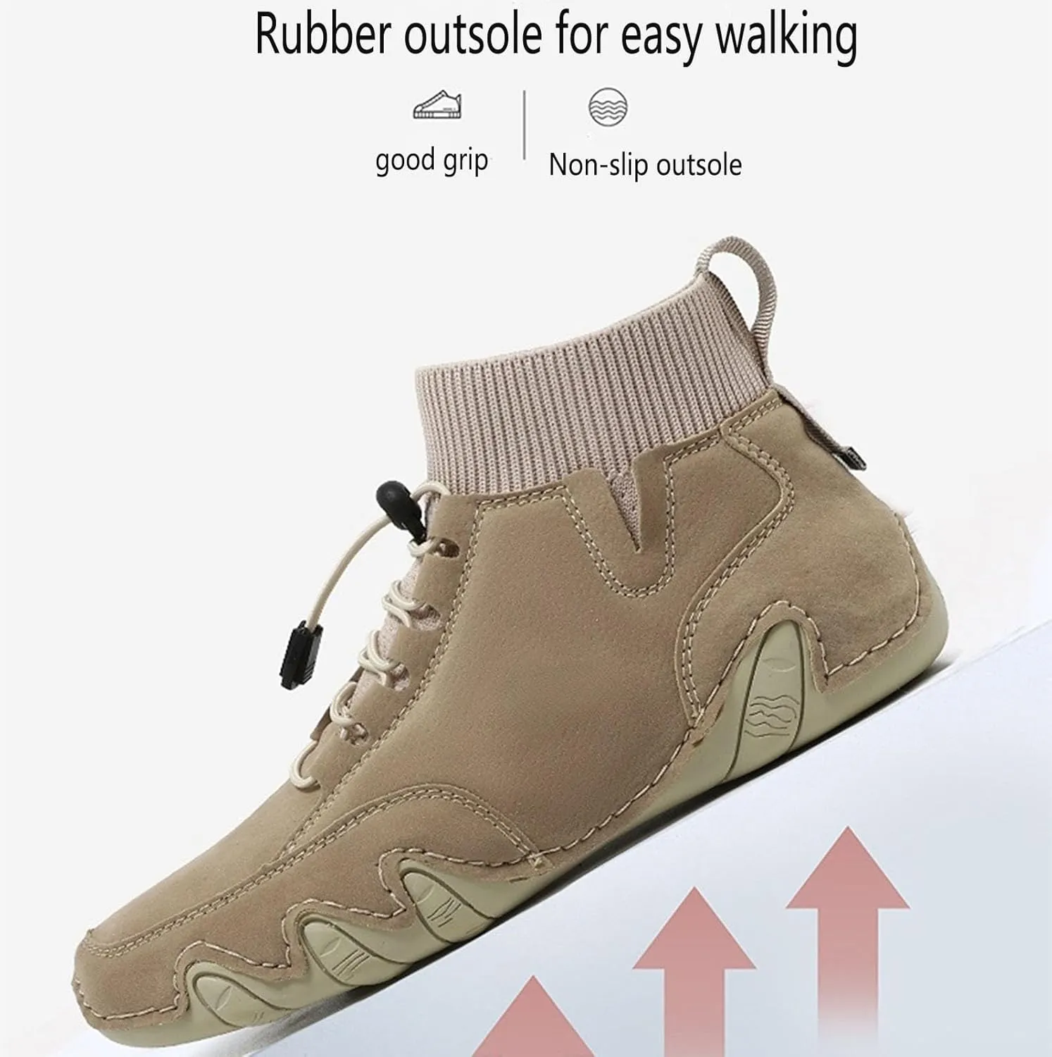 Men's Classic Italian Handmade Chukka Boots Fashion Comfort Slip Resistant Outdoor Hiking Driving Ankle Boots