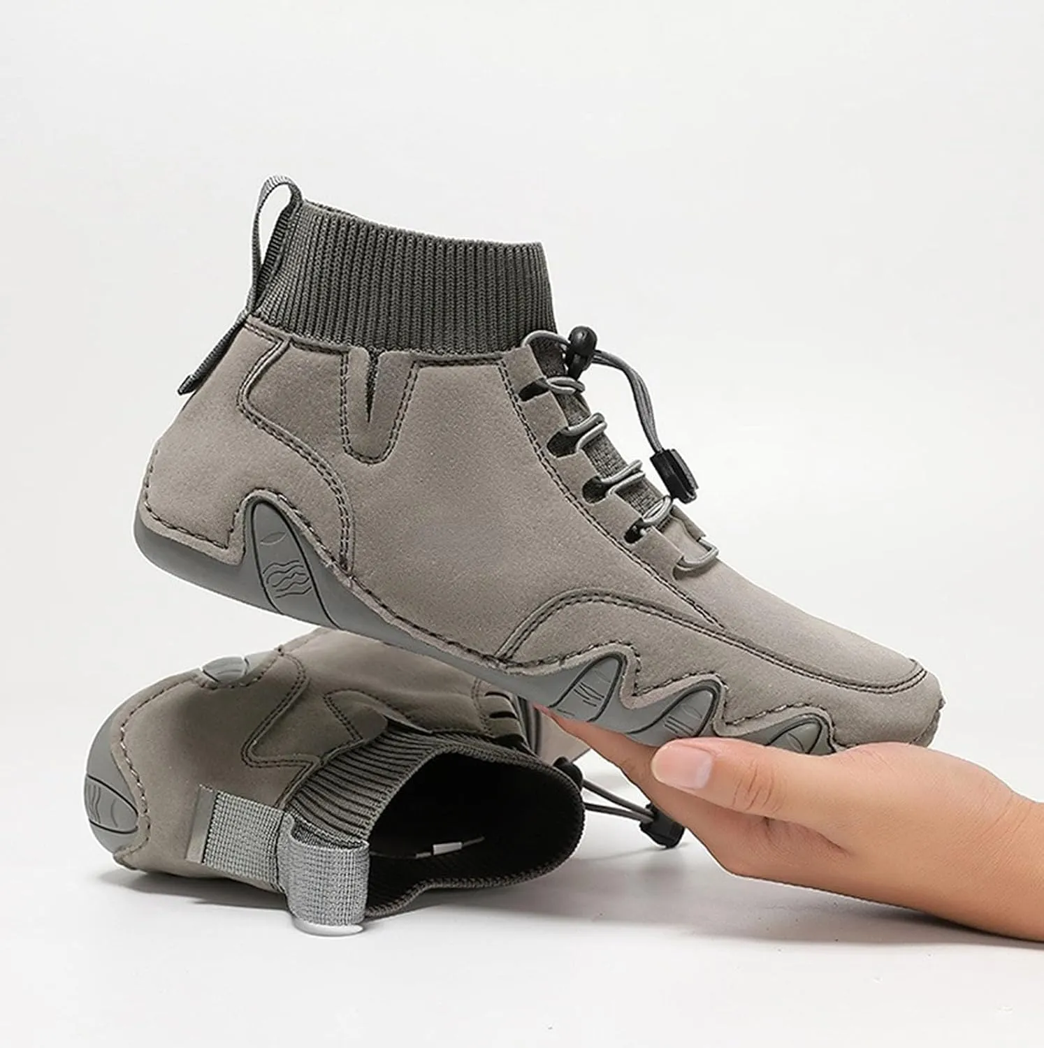 Men's Classic Italian Handmade Chukka Boots Fashion Comfort Slip Resistant Outdoor Hiking Driving Ankle Boots