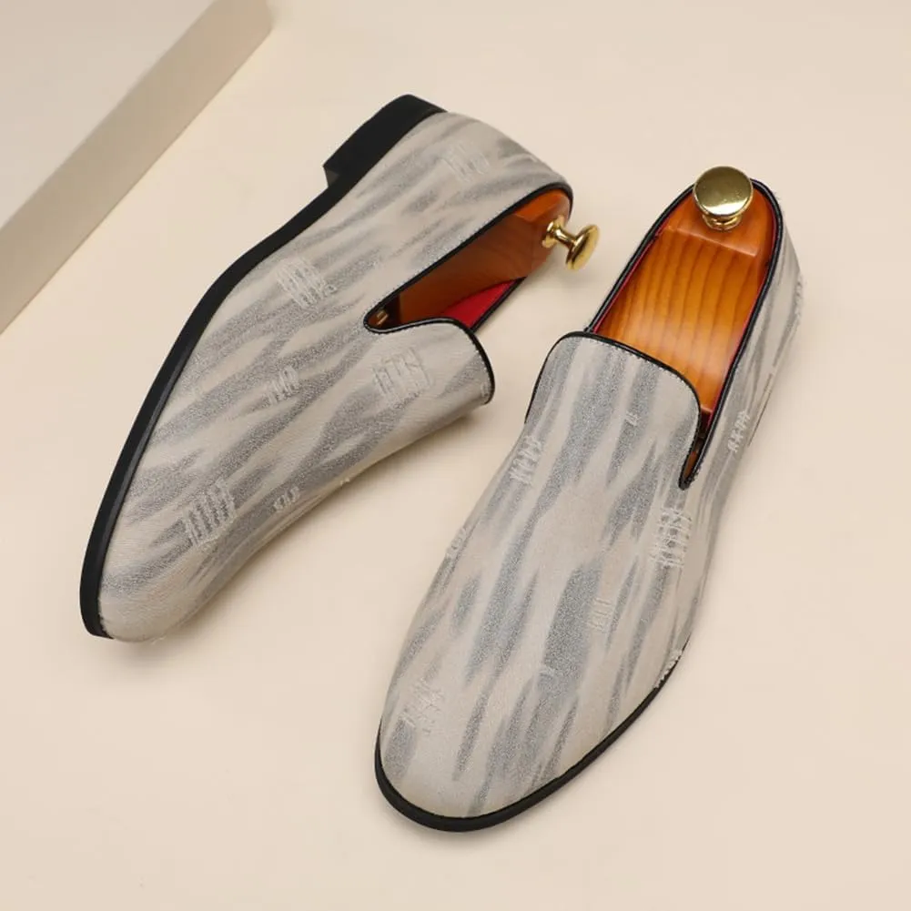 Men's Luxury Denim Penny Loafer Noble Slip-on Suede Loafers Shoes Smoking Slippers Party Dancing Shoes Plus Size 7-13