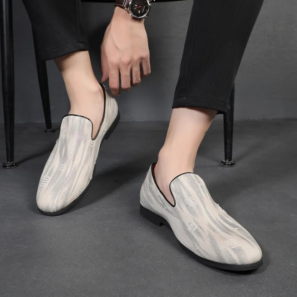 Men's Luxury Denim Penny Loafer Noble Slip-on Suede Loafers Shoes Smoking Slippers Party Dancing Shoes Plus Size 7-13