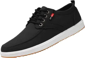 Men's Skate Shoes with Comfortable Sole Lace up Walking Shoes for Men Casual Low Top Boots for Male Daily Work Non Slip Flat Footwear