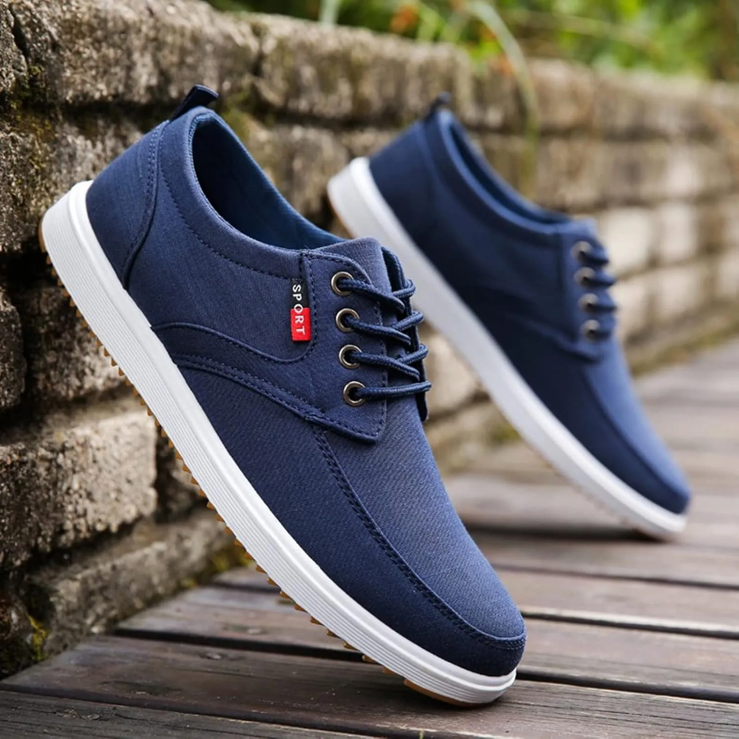 Men's Skate Shoes with Comfortable Sole Lace up Walking Shoes for Men Casual Low Top Boots for Male Daily Work Non Slip Flat Footwear